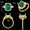 Load image into Gallery viewer, Green Emerald Cut Halo Diamond Ring

