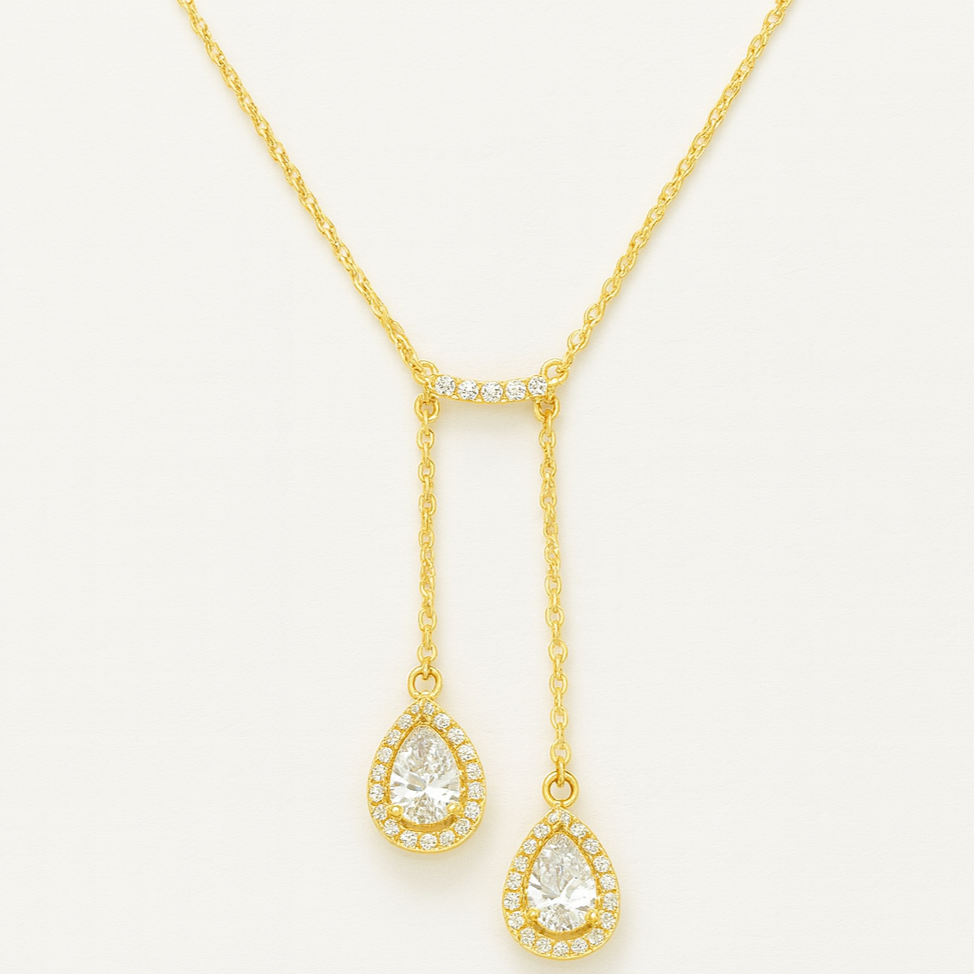 Dual Pear Necklace