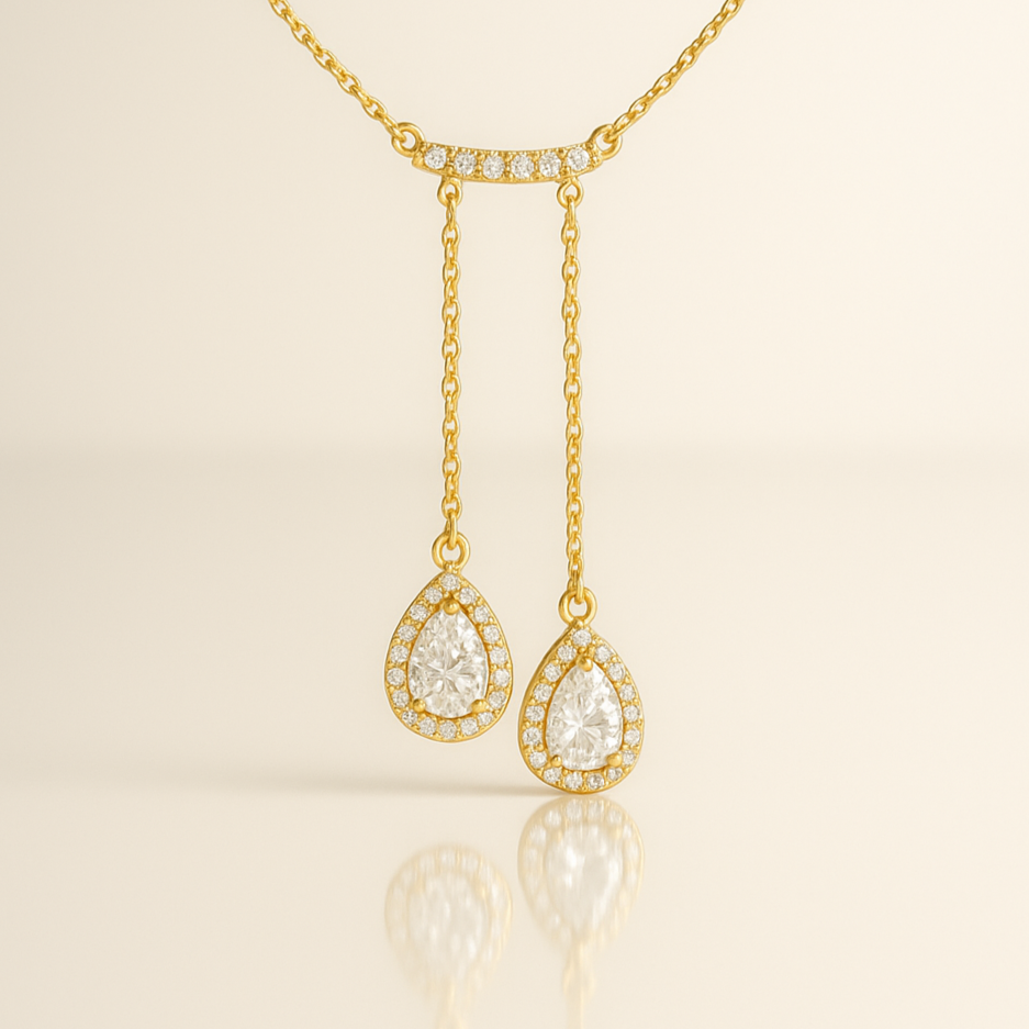 Dual Pear Necklace