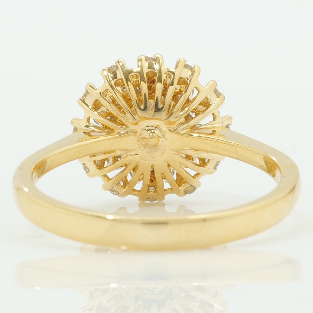 Floral Solitaire Engagement Ring