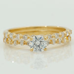 Load image into Gallery viewer, Natural Solitaire Ring With Supporting Band
