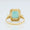 Load image into Gallery viewer, Green Emerald Cut Halo Diamond Ring
