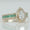 Load image into Gallery viewer, Pear Halo Diamond Emerald Band Ring
