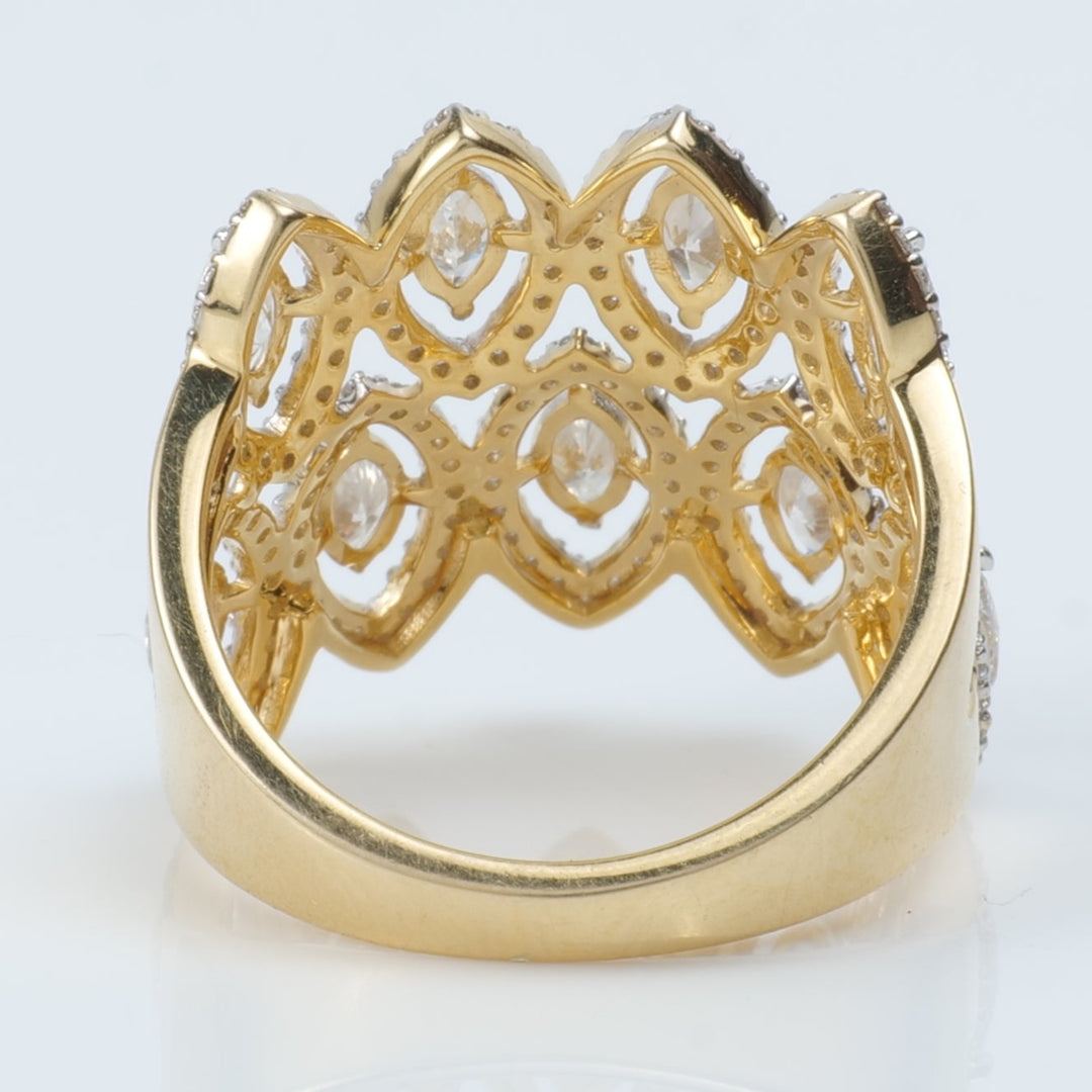 Marquise Wide Band Diamond Ring