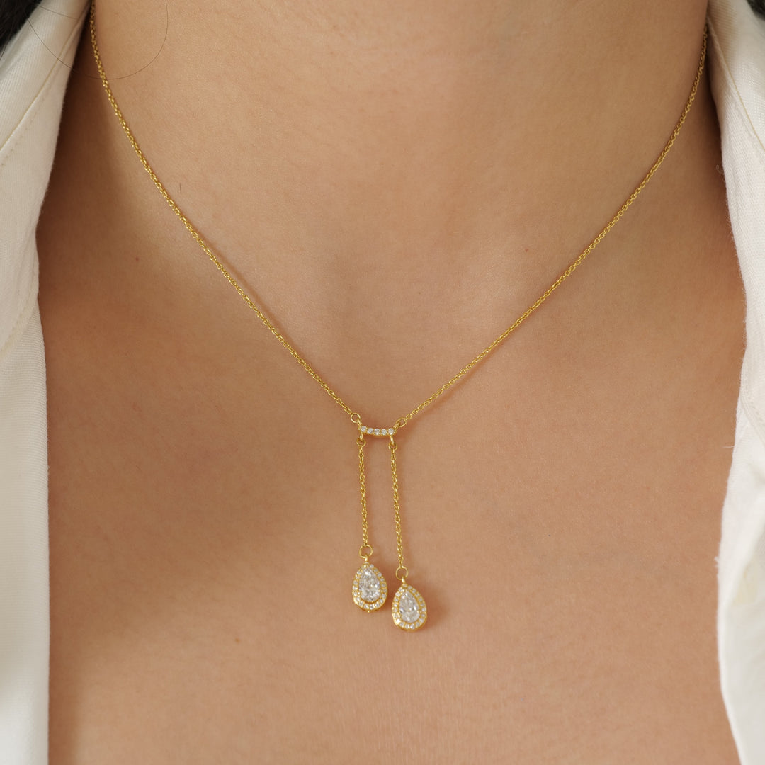 Dual Pear Necklace