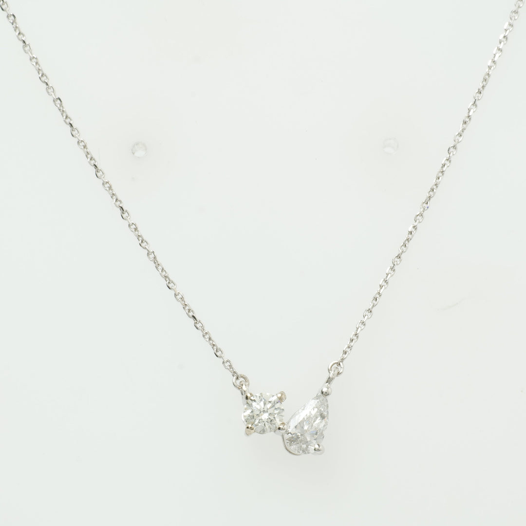 Two Stone Diamond Necklace