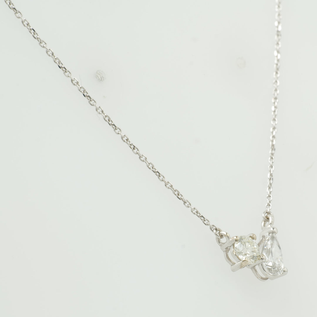 Two Stone Diamond Necklace