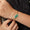 Load image into Gallery viewer, Pear Shape Emerald Dimond Bangle
