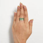 Load image into Gallery viewer, Cluster Emerald Diamond Ring
