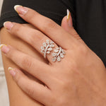 Load image into Gallery viewer, Leaf Cluster Baguette Diamond Ring
