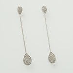 Load image into Gallery viewer, Teardrop Chain Diamond Earrings
