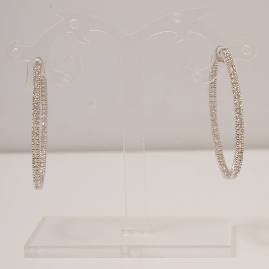 Inside Out Diamond Hoop Earrings