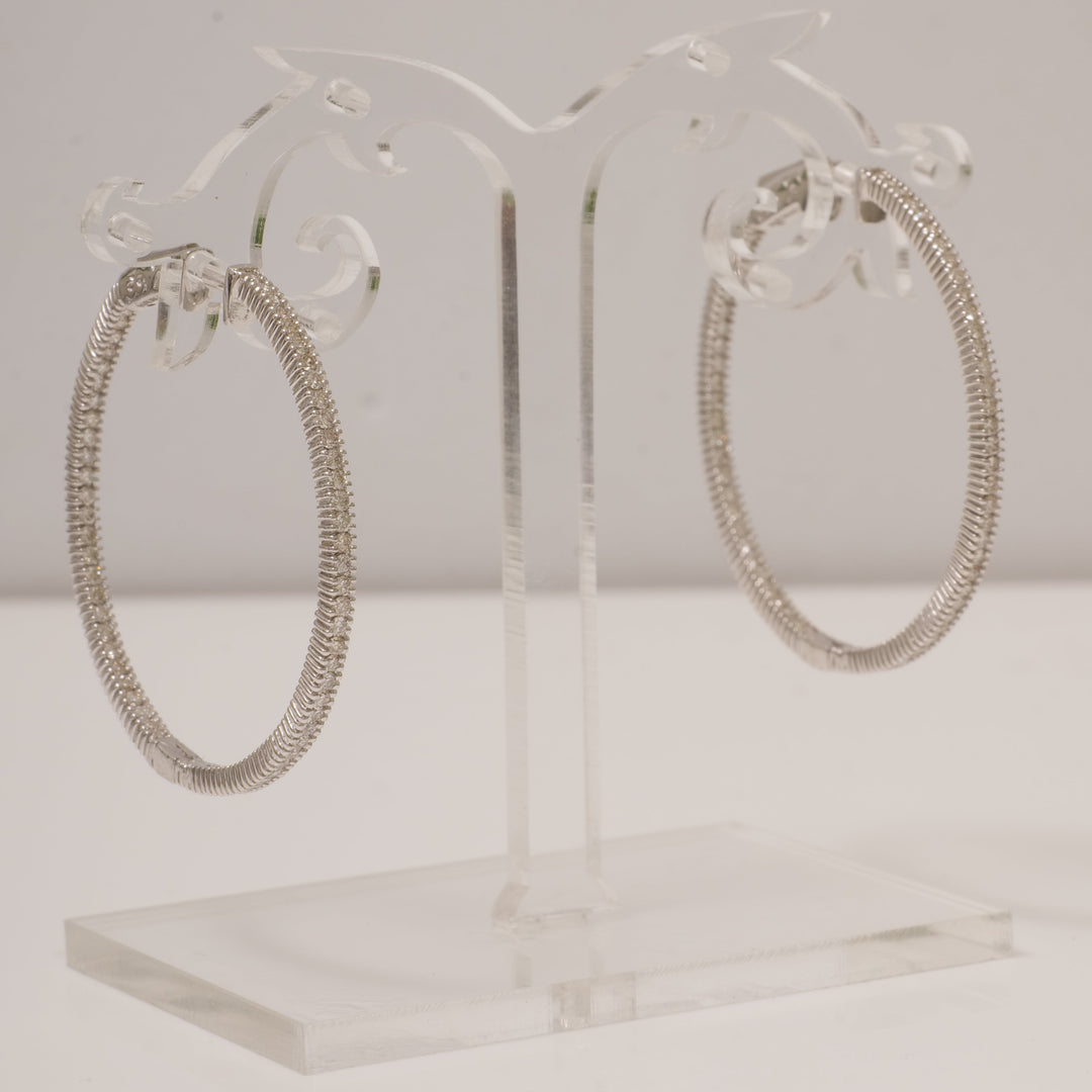 Inside Out Diamond Hoop Earrings