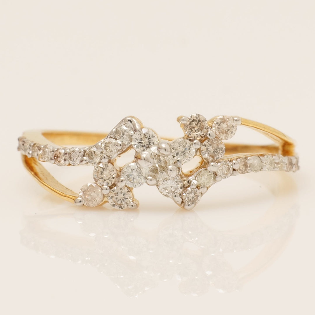 Floral Cluster Diamond Ring
