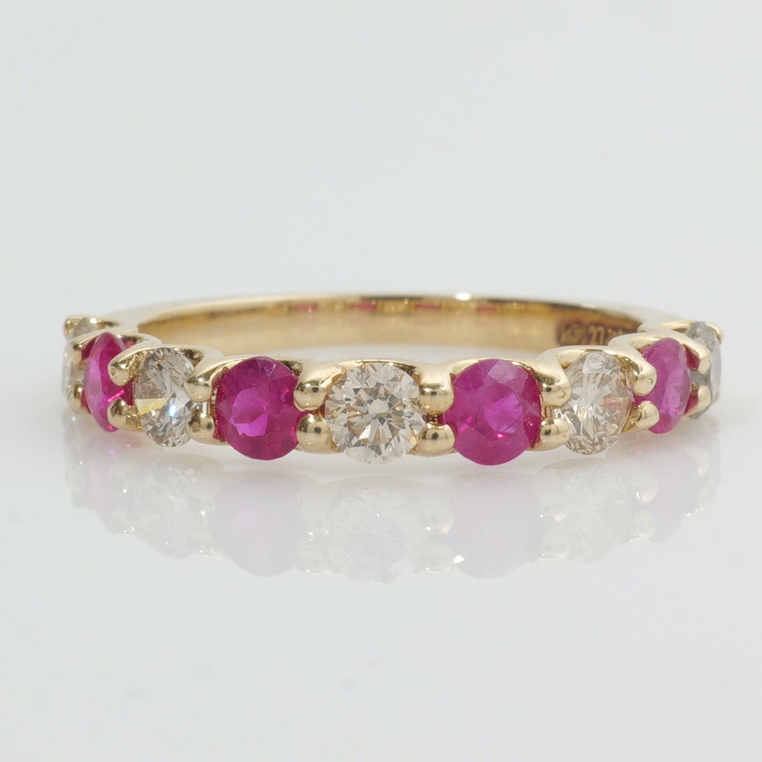 Ruby Diamond Eternity Band Ring