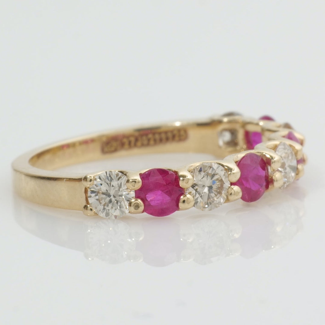Ruby Diamond Eternity Band Ring