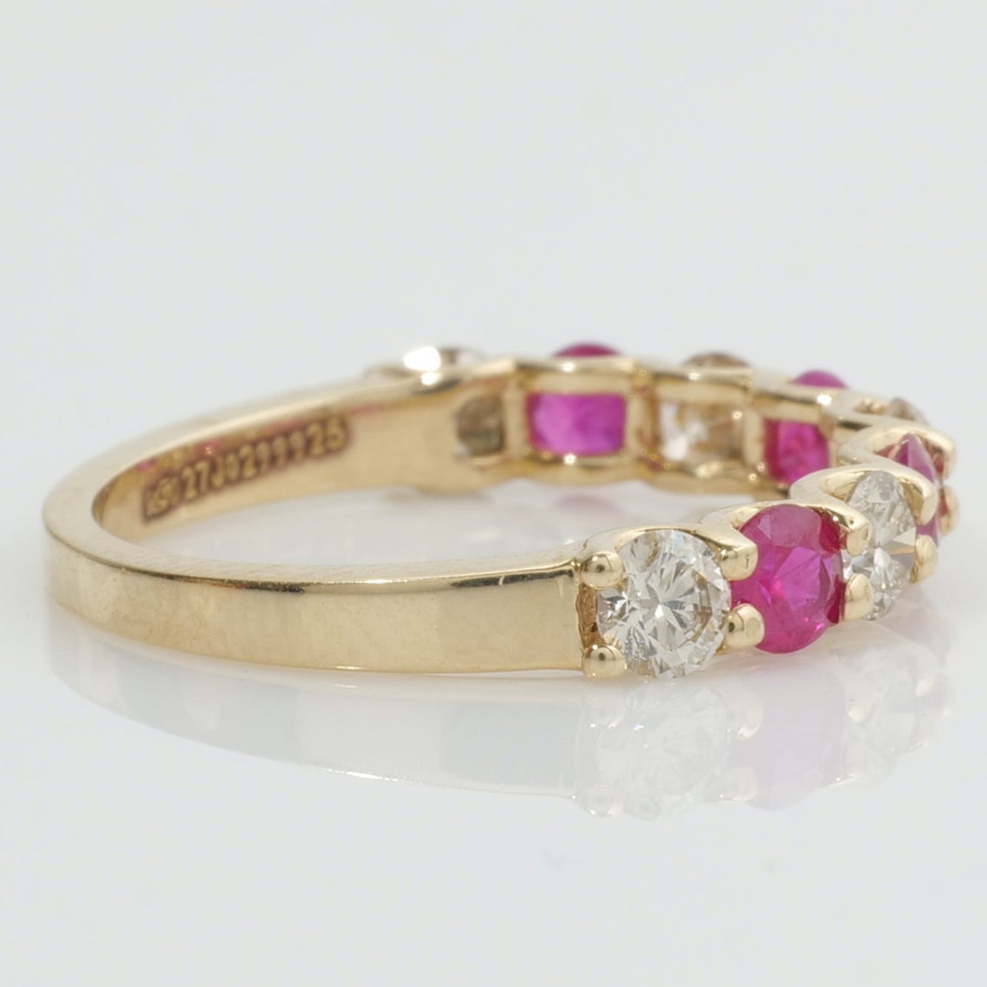 Ruby Diamond Eternity Band Ring
