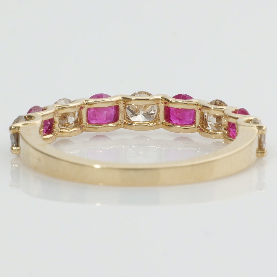Ruby Diamond Eternity Band Ring