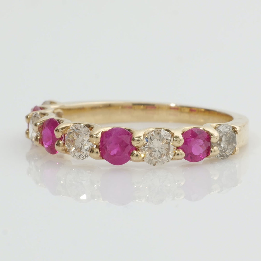 Ruby Diamond Eternity Band Ring