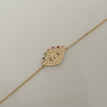 Load image into Gallery viewer, Evil Eye Diamond Bracelet
