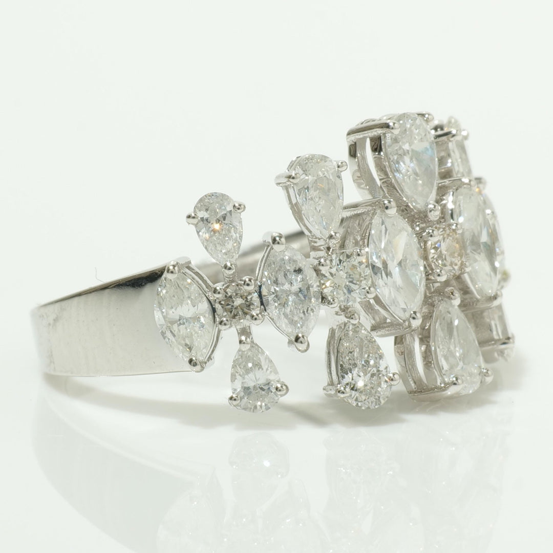 Cluster Floral Fancy Diamond Ring