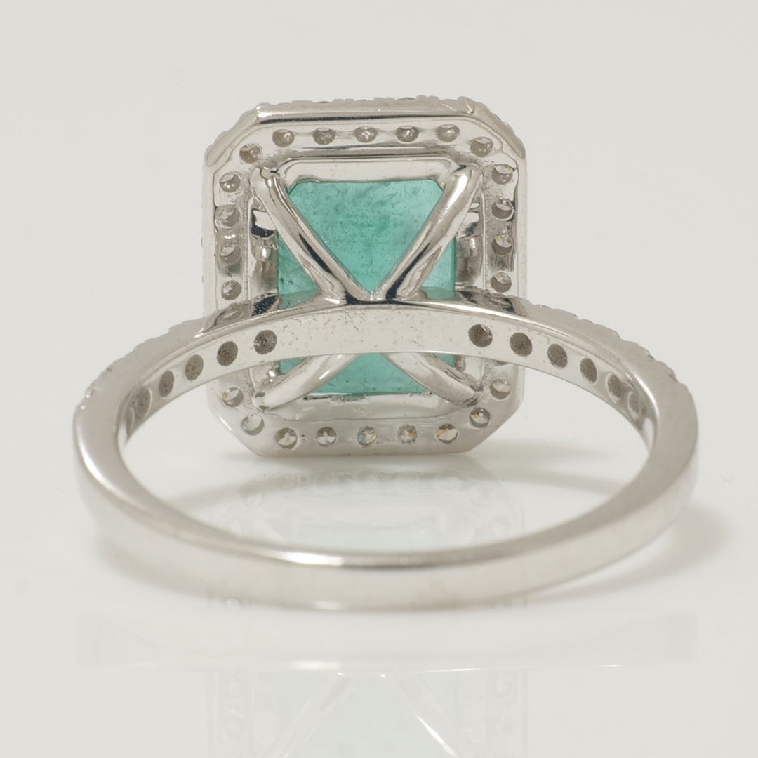 Emerald Halo Diamond Ring