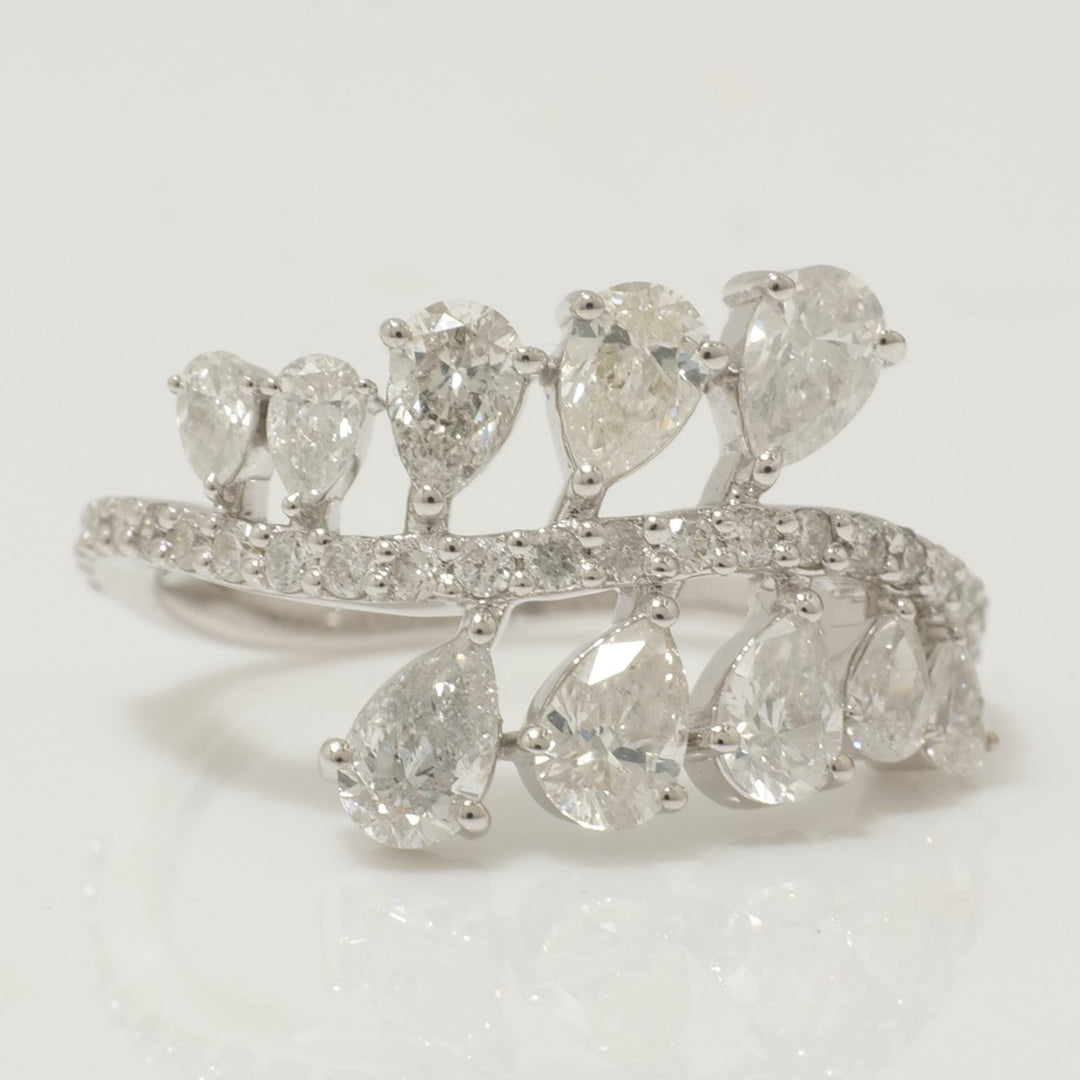 Cluster Pear Diamond Ring