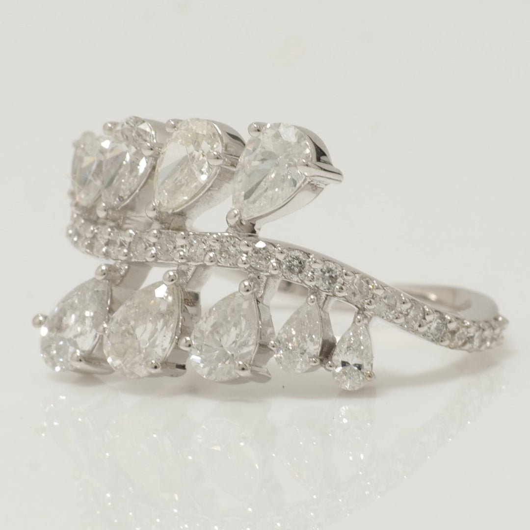 Cluster Pear Diamond Ring