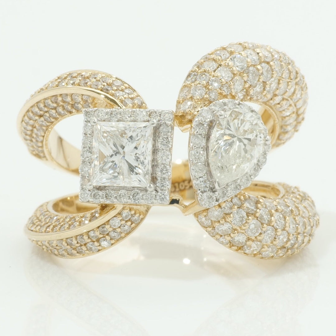 Princess Pear Diamond Ring