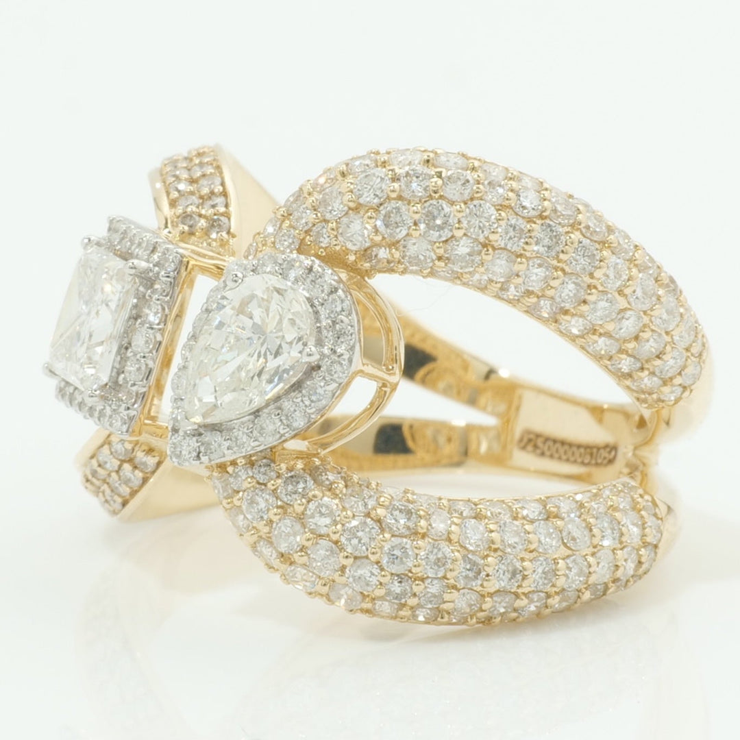 Princess Pear Diamond Ring