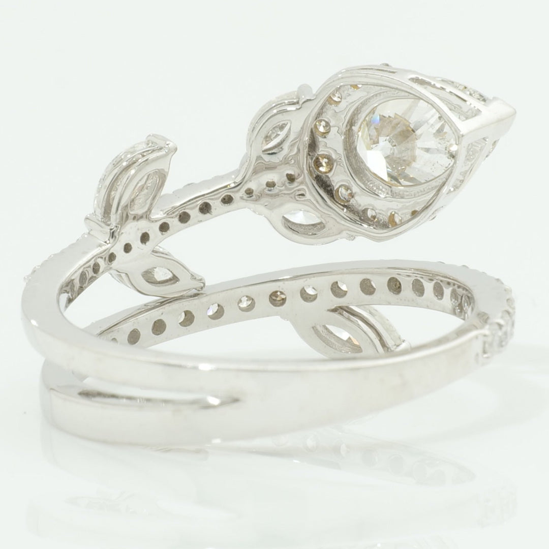 Pear Diamond Leaf Ring