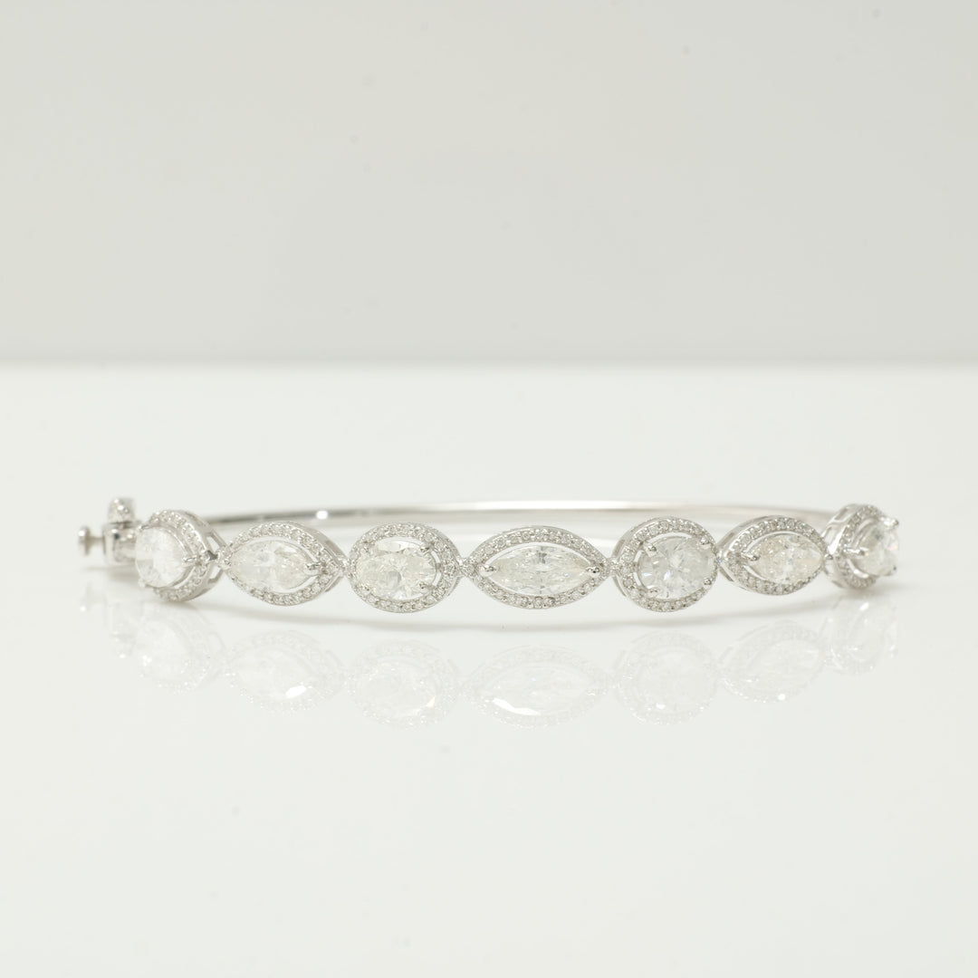 Marquise Oval Half Infinity Diamond Bracelet