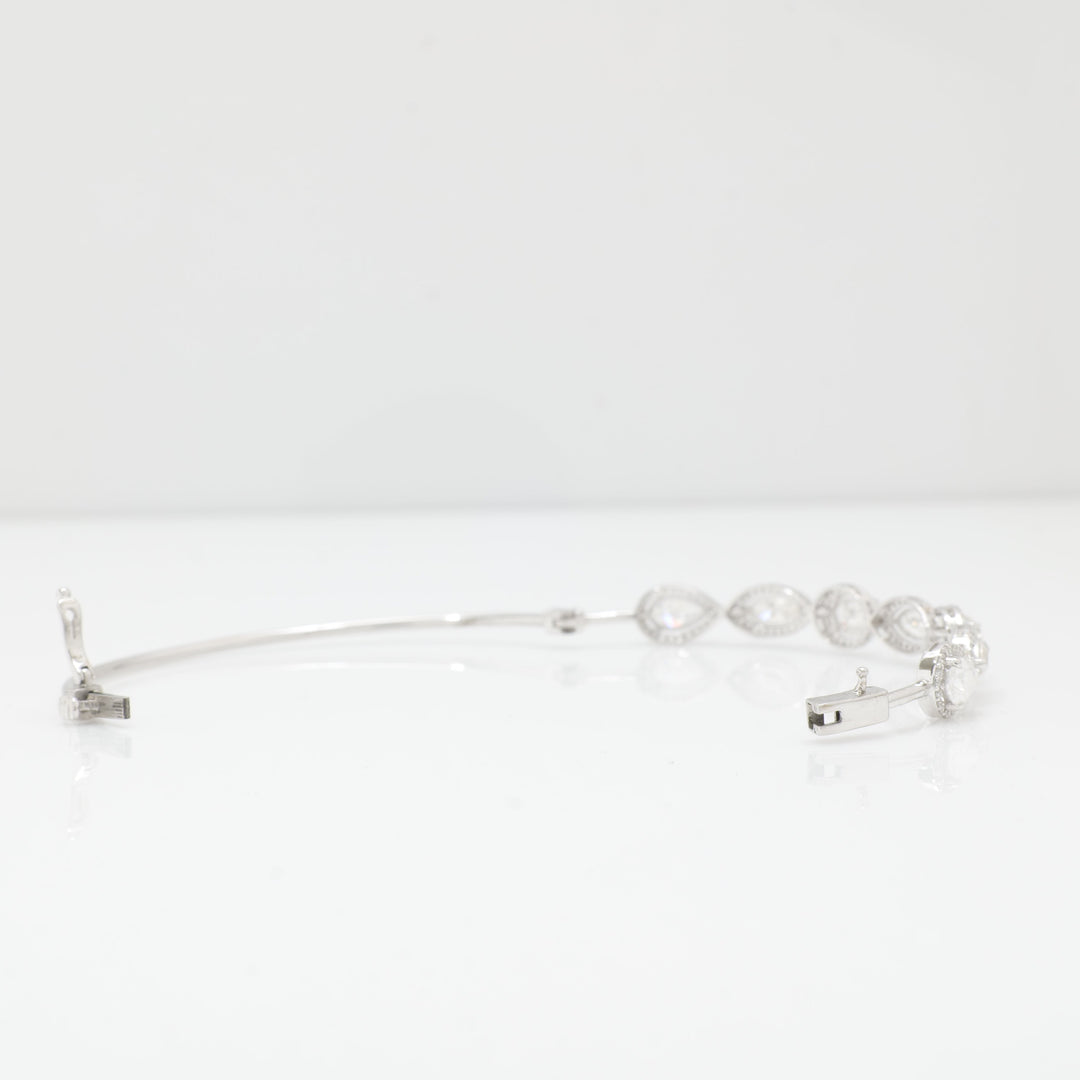 Marquise Oval Half Infinity Diamond Bracelet