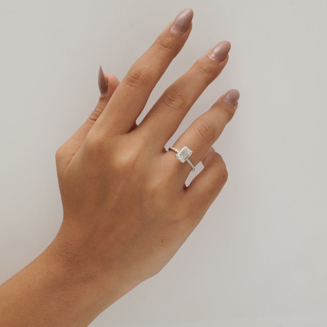 Emerald Cut Lab Grown Diamond Ring