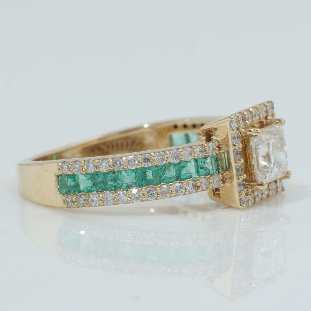 Square Diamond Halo Ring