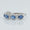 Load image into Gallery viewer, Oval Sapphire Halo Diamond Eternity Band Ring
