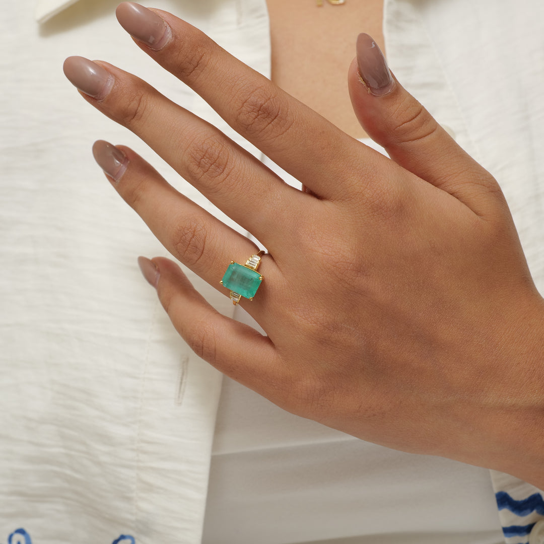 Emerald Cut Diamond Ring