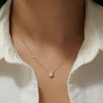 Load image into Gallery viewer, Oval Halo Diamond Pendant Necklace

