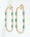 Load image into Gallery viewer, Emerald Diamond Hoop Earrings
