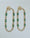 Load image into Gallery viewer, Emerald Diamond Hoop Earrings
