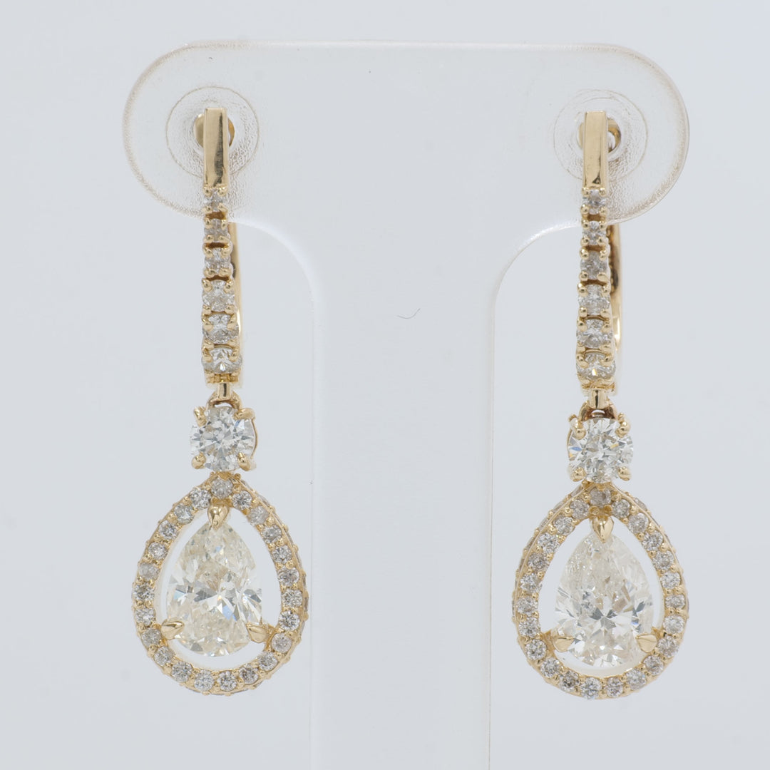 Pear Drop Diamond Earrings