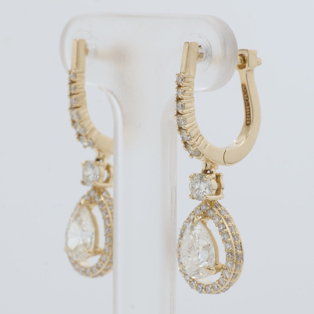 Pear Drop Diamond Earrings