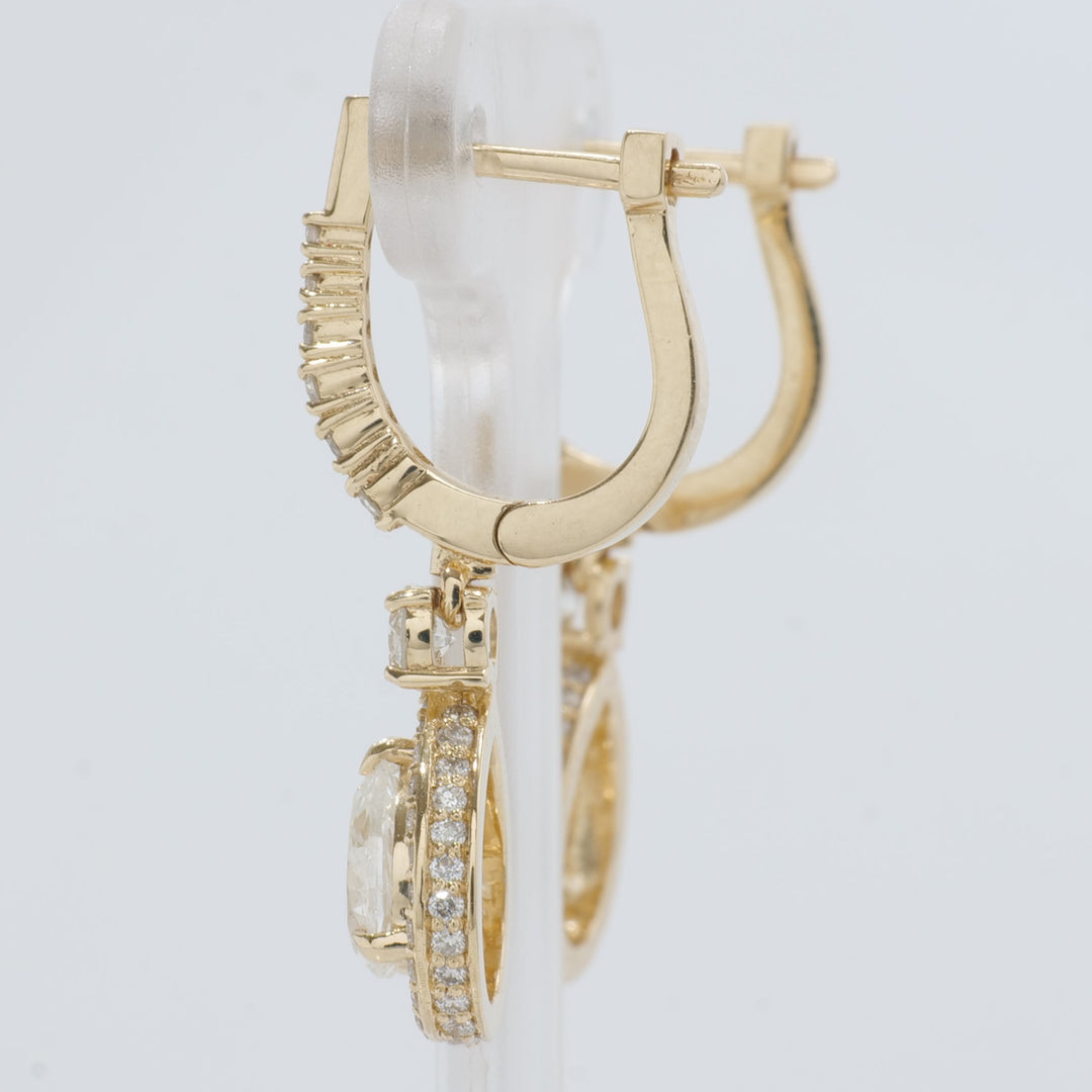 Pear Drop Diamond Earrings