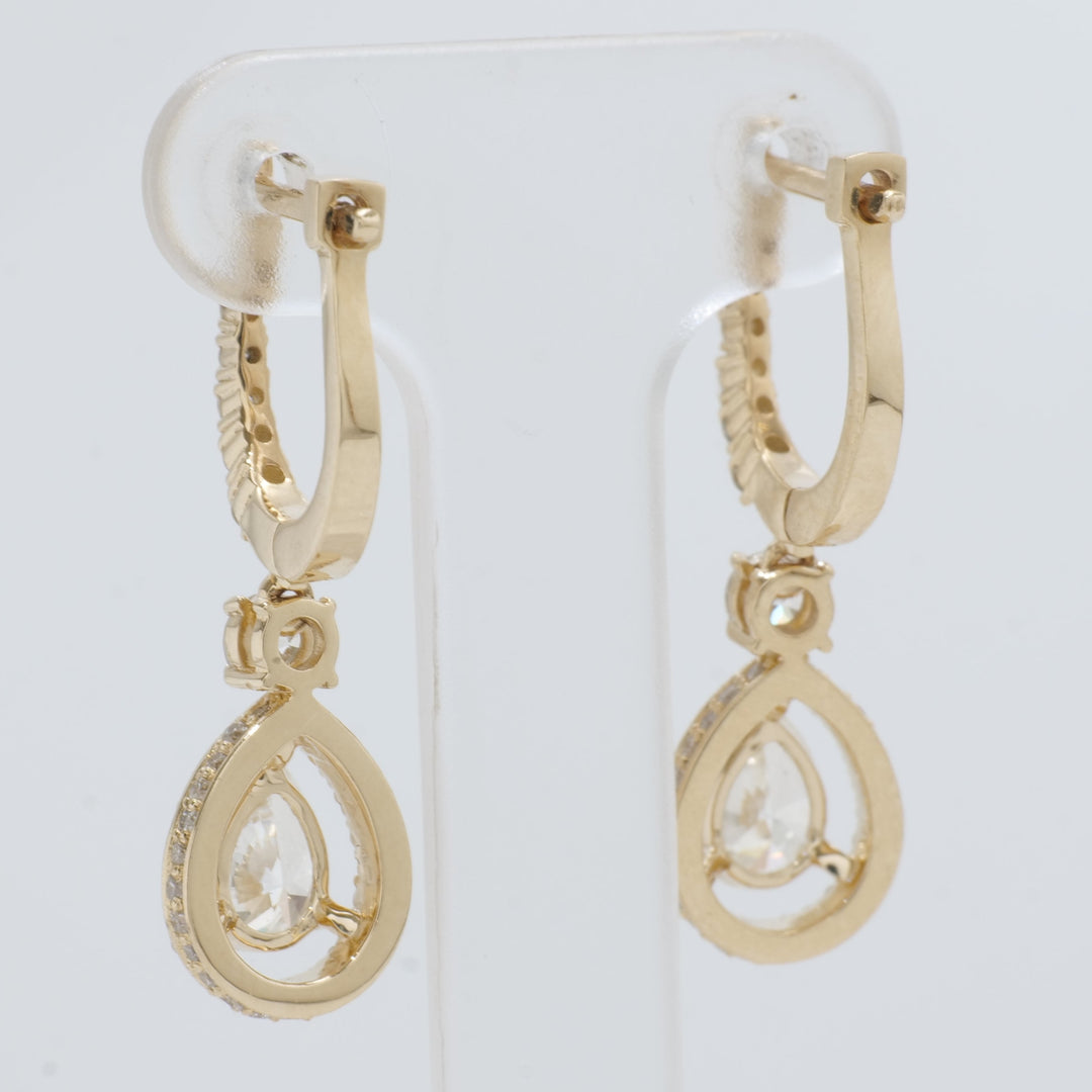 Pear Drop Diamond Earrings