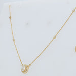 Load image into Gallery viewer, Oval Halo Diamond Pendant Necklace
