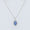 Load image into Gallery viewer, Oval Blue Sapphire Necklace, 14k Solid Gold, Natural Diamonds, Halo Pendant, Fine Chain Jewelry, Gift For Her

