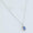 Load image into Gallery viewer, Oval Blue Sapphire Necklace, 14k Solid Gold, Natural Diamonds, Halo Pendant, Fine Chain Jewelry, Gift For Her
