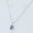 Load image into Gallery viewer, Oval Blue Sapphire Necklace, 14k Solid Gold, Natural Diamonds, Halo Pendant, Fine Chain Jewelry, Gift For Her
