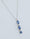 Load image into Gallery viewer, Blue Sapphire Pendant Necklace, 14k Solid Gold, Natural Diamonds, Gemstone Drop Chain, Certified Jewelry
