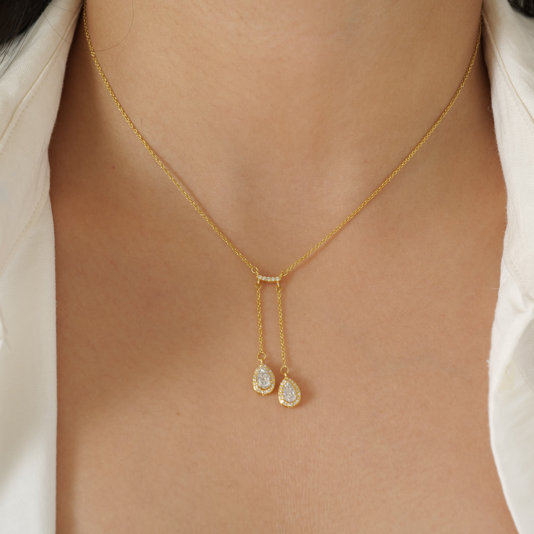 Dual Pear Necklace